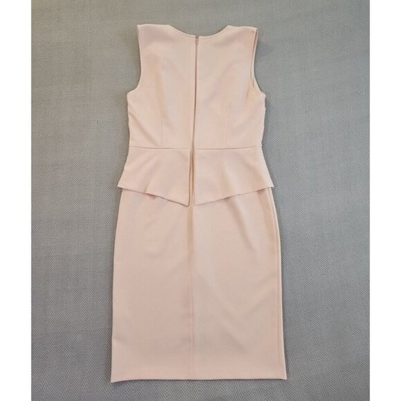 Miss Selfridge Bodycon Peplum Dress Women's Size 10 Peach Zip Back NWT NEW - Picture 11 of 12